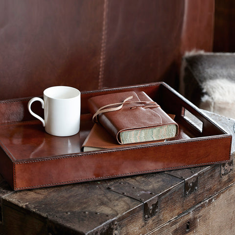 Leather Oblong Tray