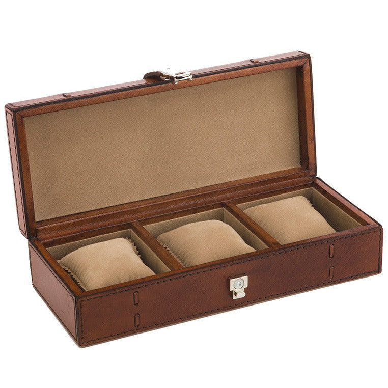 Leather watch box 3 watches