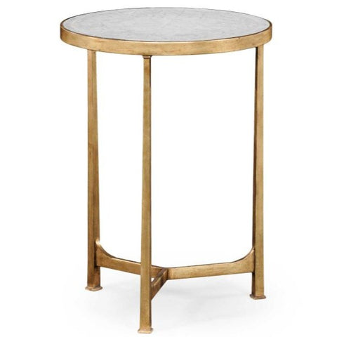 Eglomise & Gilded Round Lamp Table